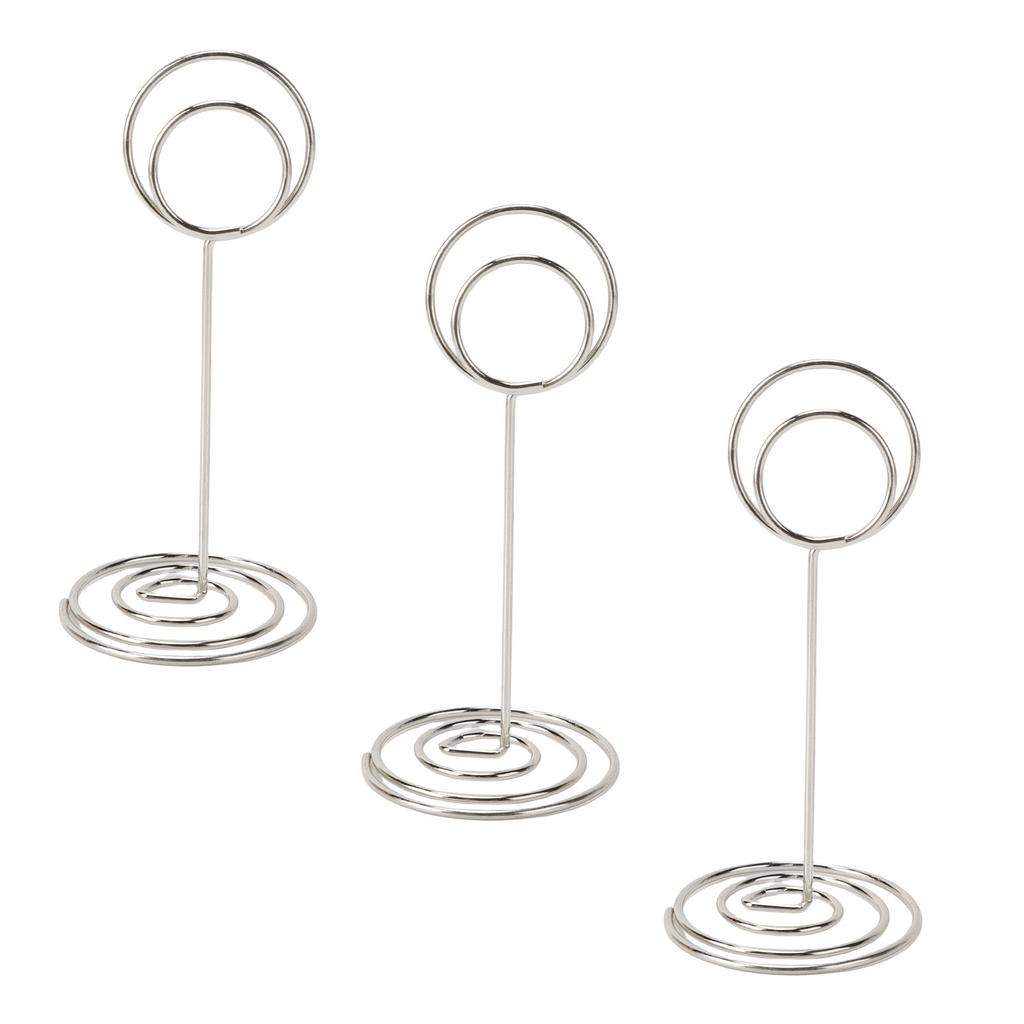 20 Pcs Table Number Holder 85mm Round Iron Place Card Holder Desktop Photo Memo Stand for Wedding Party Graduation