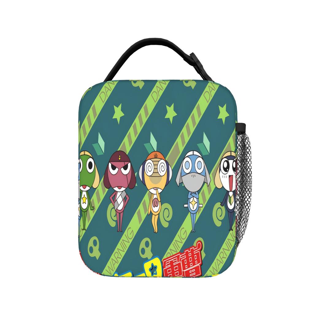 Keroros Gunsous Frog Lunch Bag Convenient Lunch Box Women Outdoor Picnic Custom Cooler Bag Casual Oxford Thermal Lunch Bags