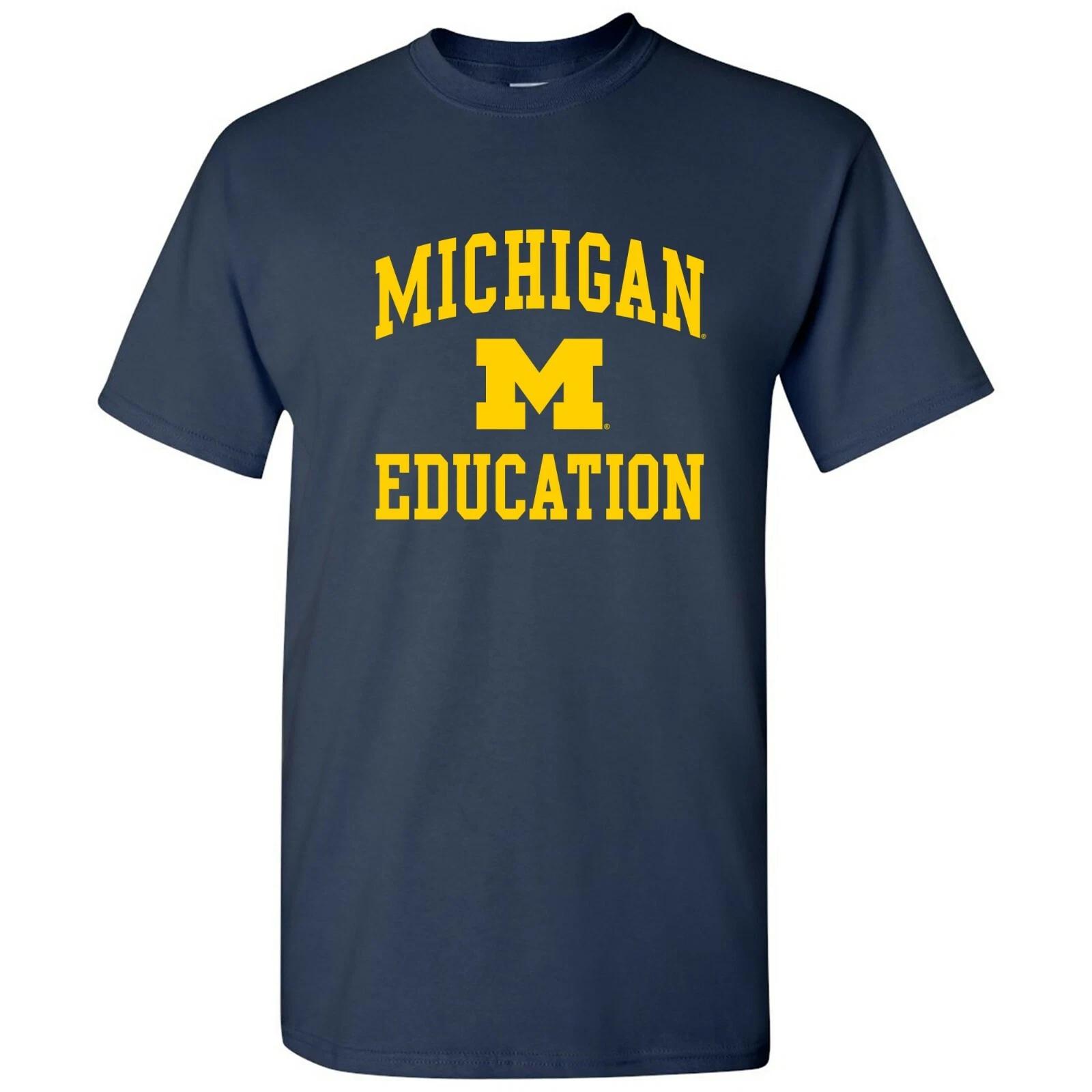 Michigan Wolverines Arch Logo Education T-Shirt - Navy S