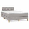 VidaXL Slatted Bed Base Mattress LED Light Grey 120x190 Cm Fabric 3270109