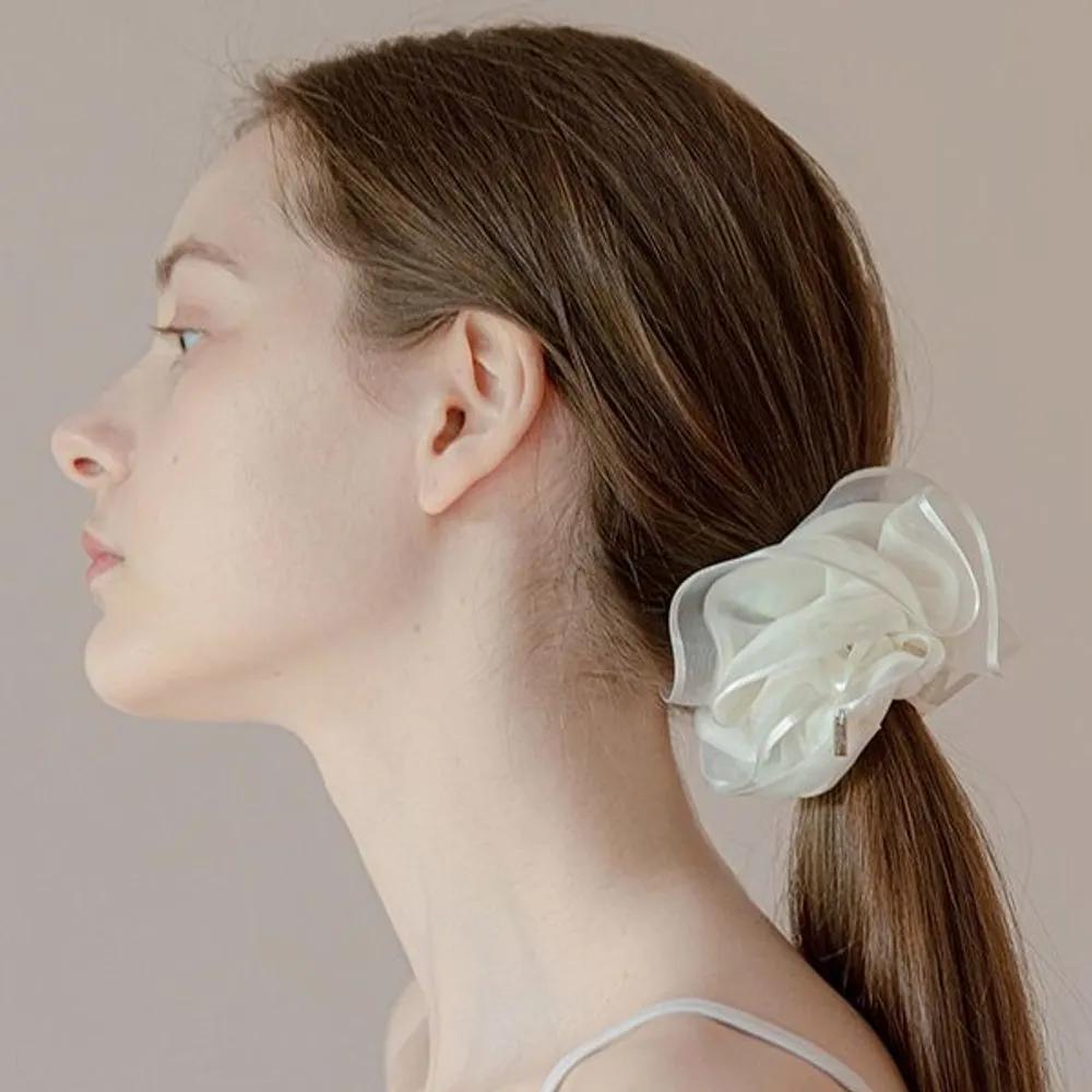 Double Frill Scrunchie JP-22-088S ivory