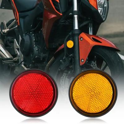1Pairs Circular Reflector Universal Car Trucks Motorcycle ATV Bikes Bicycle Reflector Safety Reflector Motorcycles Accessories