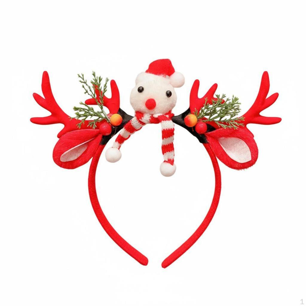 Reindeer Headpiece Headband Festive Design Soft Comfortable Christmas Deer