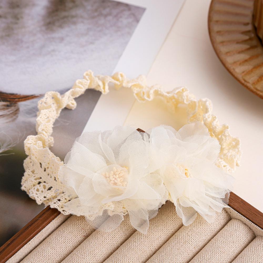 Korean Style Mesh Flower Baby Headband - Children's Princess Headdress for Birthdays and Photos