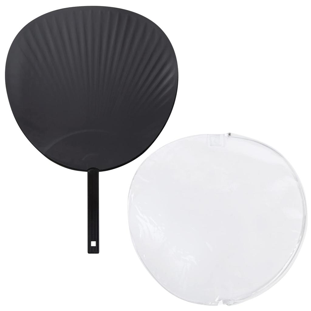 Jumbo Black Fan Transparent Fan Cover Live Cheering Handmade Fan (Matte Finish) + (1 Set) Concert, Performance, Fan,