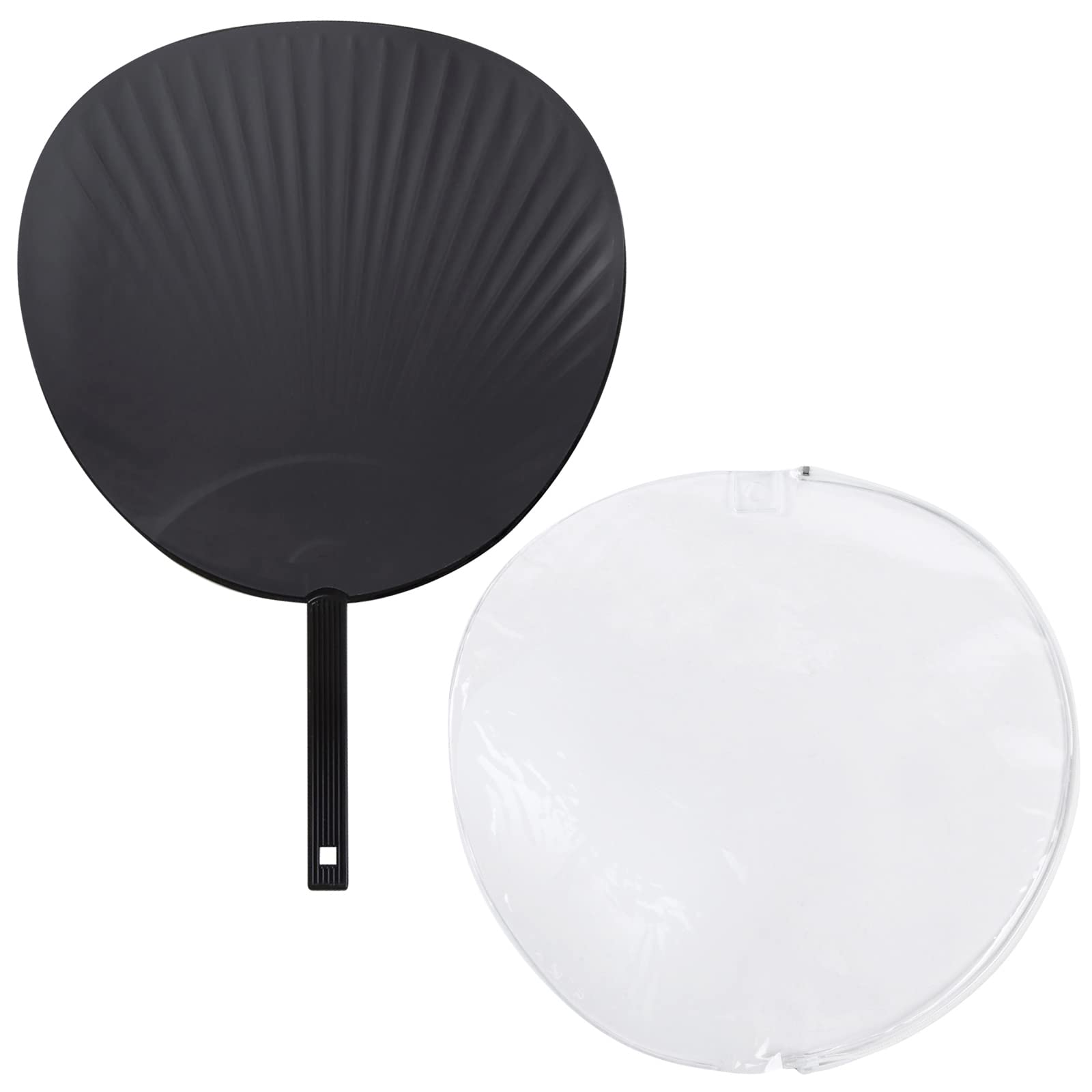 

Джамбо Черный Веер Прозрачная Защита Веера для Болельщиков Ручной Работы (Матовая отделка) + (Набор 2) Концерт, Вживую, Фан,