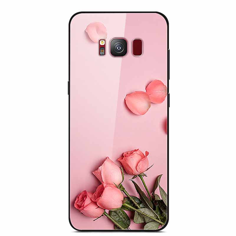 Glass Back Cover For Samsung Galaxy S8 Plus Case S 8 Plus Hard Tempered Glass Case For Samsung S8 Plus Phone Case Soft Bumper