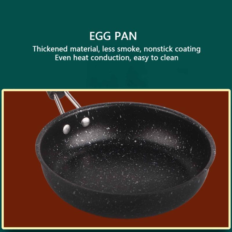 Frying Pan Stainless Steel Ergonomic Handle Fast Even Conduction Antistick Cooking Skillet For Bacon Steak Onion 7.1in
