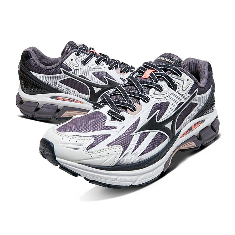 Mizuno Halo Mix Comfortable Trendy Non-Slip Wear-Resistant Low-Top Running Shoes Unisex Sneaker Cool-Gray Black D1GH240806