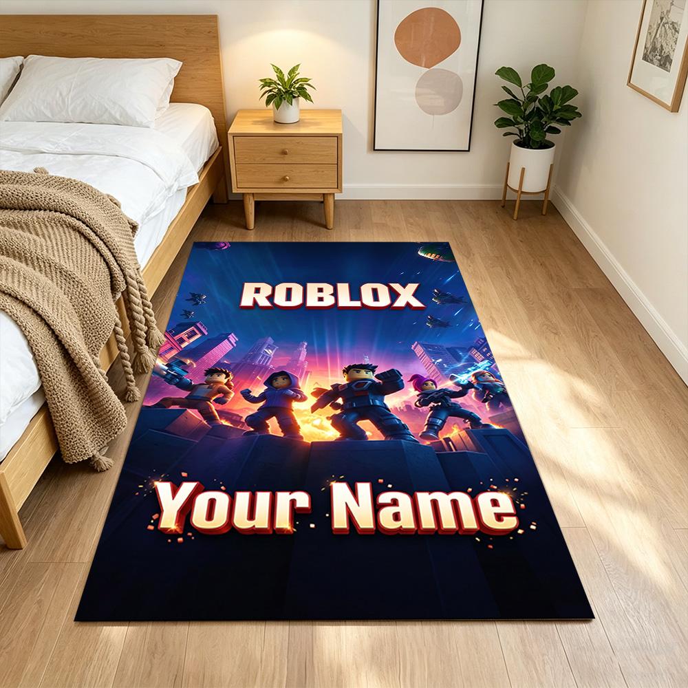 Roblox Customizable Name Floor Mat Design for Hallway Bedrooms Living Rooms Study room Antislip Carpet Office home decor Spiritual Gift