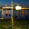 New LED outdoor camping light Type-c charging waterproof leather line portable hanging ceiling tent atmosphere light