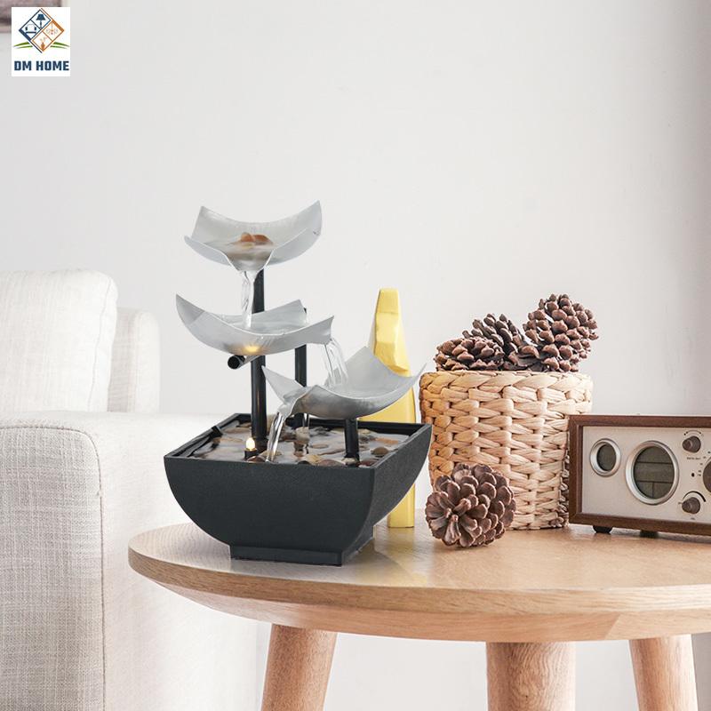 3 Layers Desktop Water Fountain with Automatic Pump USB Feng Shui Gift Home Decorative Living Room Office Indoor Decoration