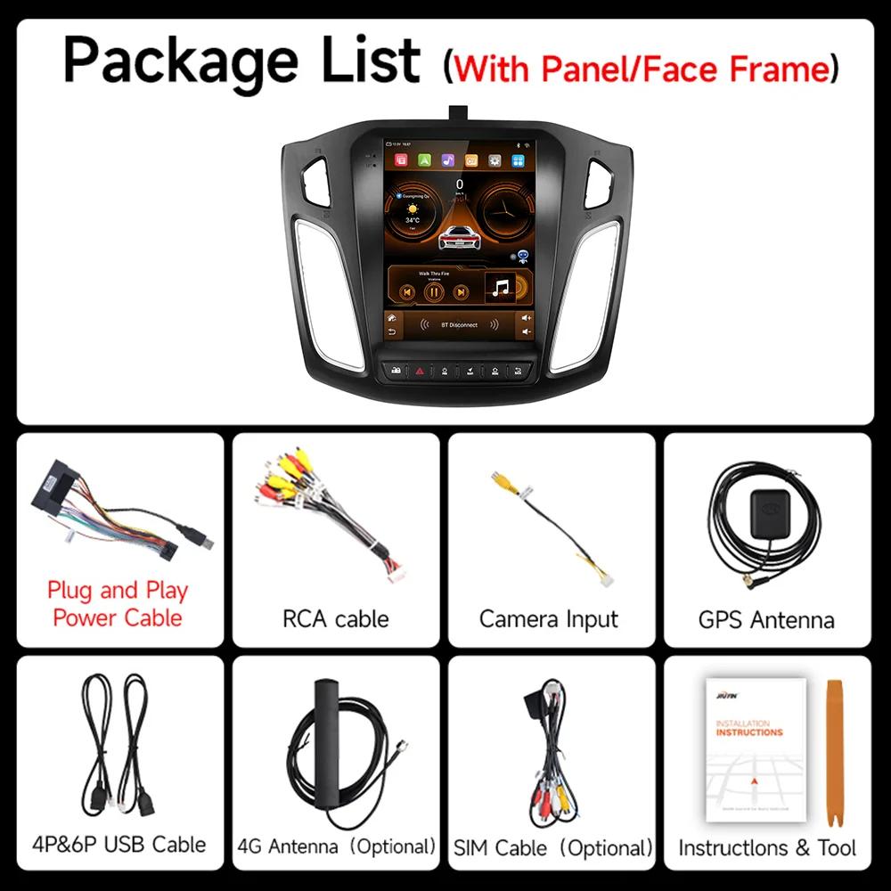 JIUYIN 2 Din 9.7" Android 13 Carplay Car Radio for Ford Focus 3 Mk 3 2011 2012 - 2019 Multimedia Player 2Din GPS Auto Stereo DVD