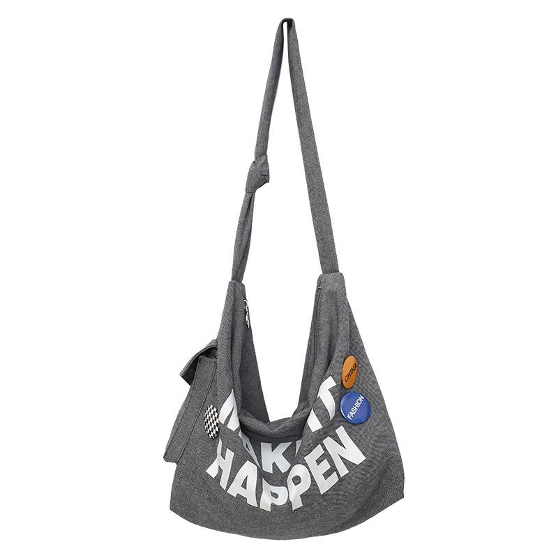 New student canvas bag going out shoulder bag tote bag large capacity daily commuting versatile