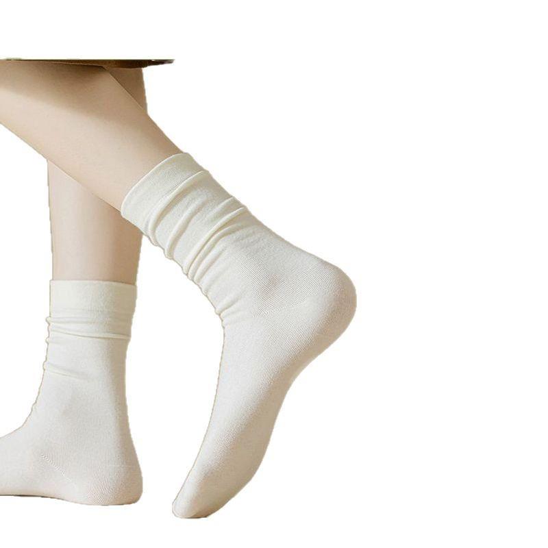 8 Pairs Women's Xinjiang Cotton Socks - Breathable, Odor-Resistant Mid-Calf and Over-the-Knee Styles