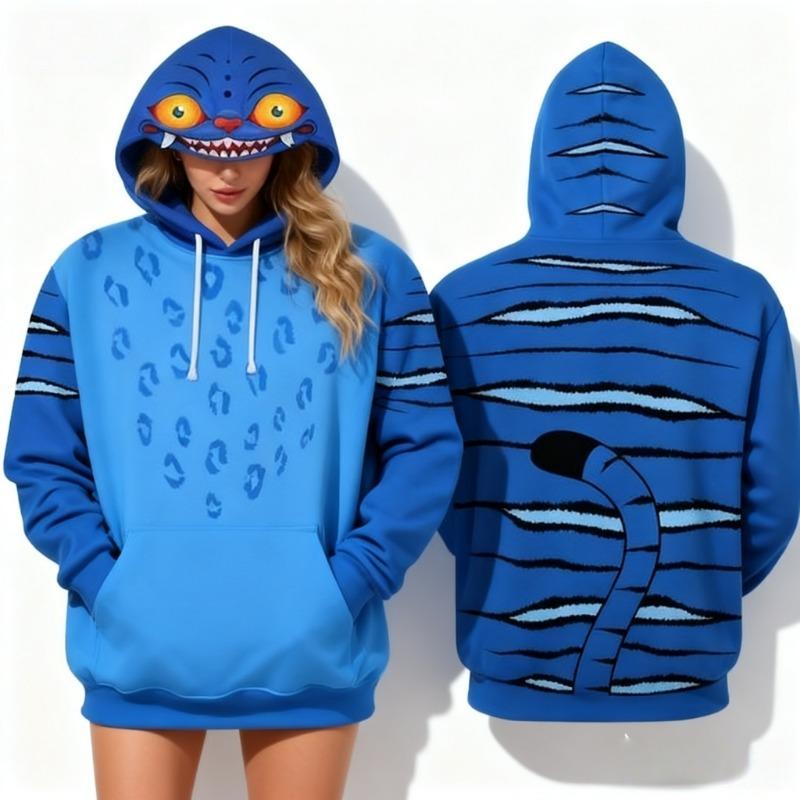 Fashion Women's Hoodies Role-playing 3D Print Girl Daily Casual Pullover Spring And Autumn Long Sleeve Sweatshirt Women's Oversized Top Clothing