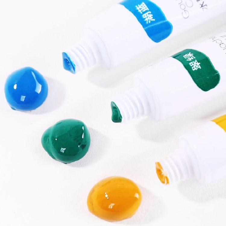 Gouache Pigment Tubes (5ml/Tube) 12 Color Gouache Painting Color Water-Based Paint for Children Student Art Painting