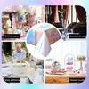 Iridescent Disposable Tablecloth Plastic Waterproof Table Cover Sparkly Table Cloth for Rectangular Table Parties Birthdays Weddings Holiday Decor