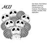 Mall Event Decorations 12PCS Halloween Skull Balloon Set, Aluminum Foil Balloons, Black And White Spooky Carnival Party Favors Striped Realistic Print
