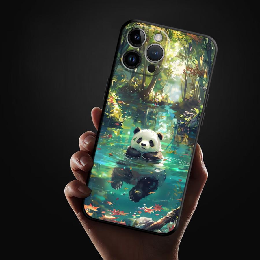 Bamboo Forest Panda Funda Phone Cover Phone Case for Apple iPhone 17 Pro Max 14 15 Pro 7 8 13 17e XR XS MAX Air 11 12 16