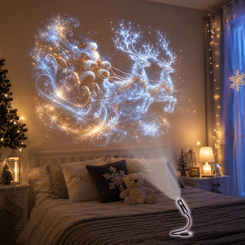 Mini Projector Lamp Usb Ambient Night Light For Bedroom Party Living Room Car Travel Christmas Gift