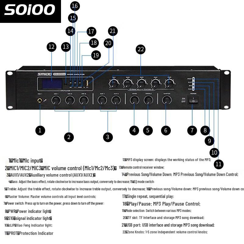JBL PA-650DU 650W Bluetooth PA Zone Amplifier
