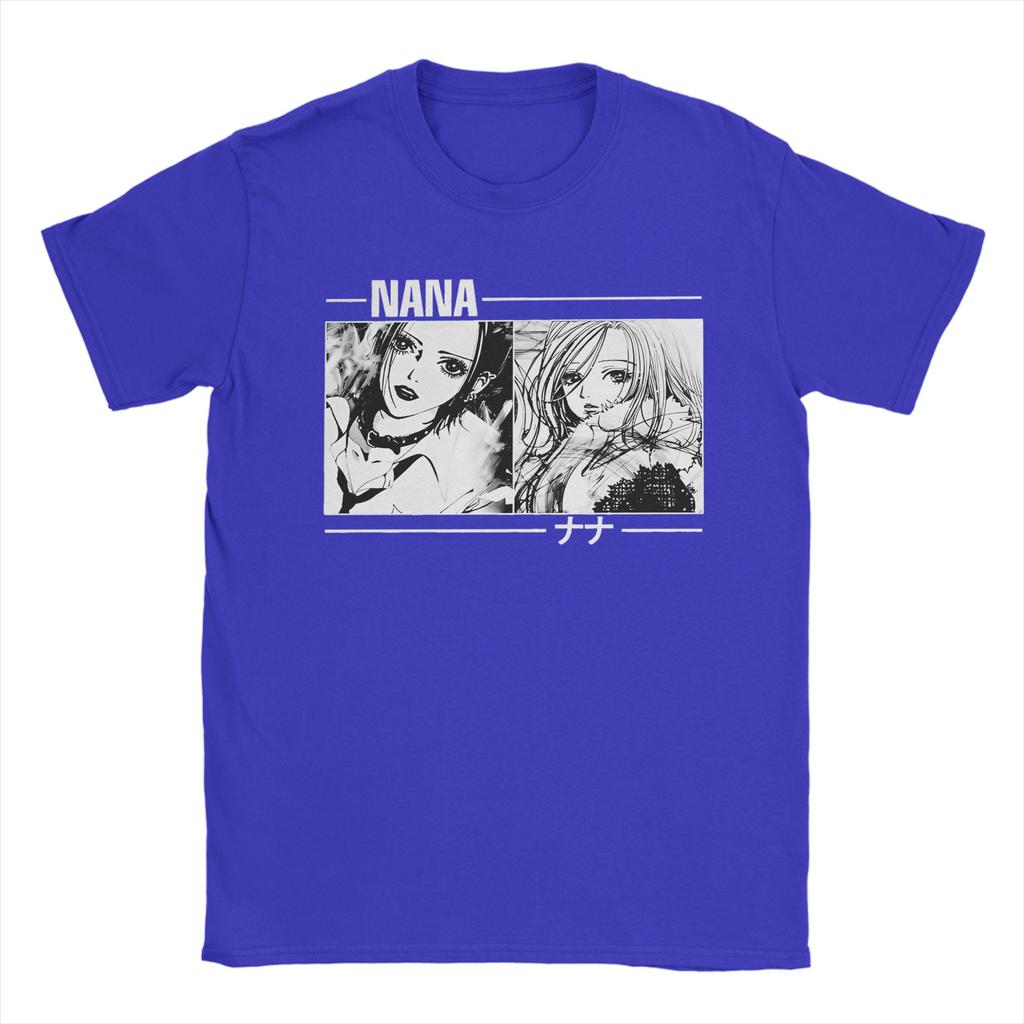 Nana Anime Sketch TShirts Men Women Osaki Kawaii Cartoon Funny Cotton Tee Shirt Crew Neck Short Sleeve T Shirt Plus Size Tops