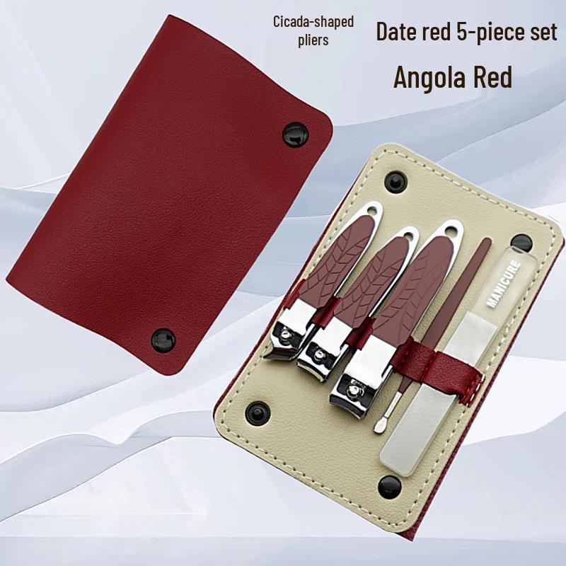 Stainless Steel Manicure Set: Nail Clippers, Cuticle Pusher, Ear Pick, File.