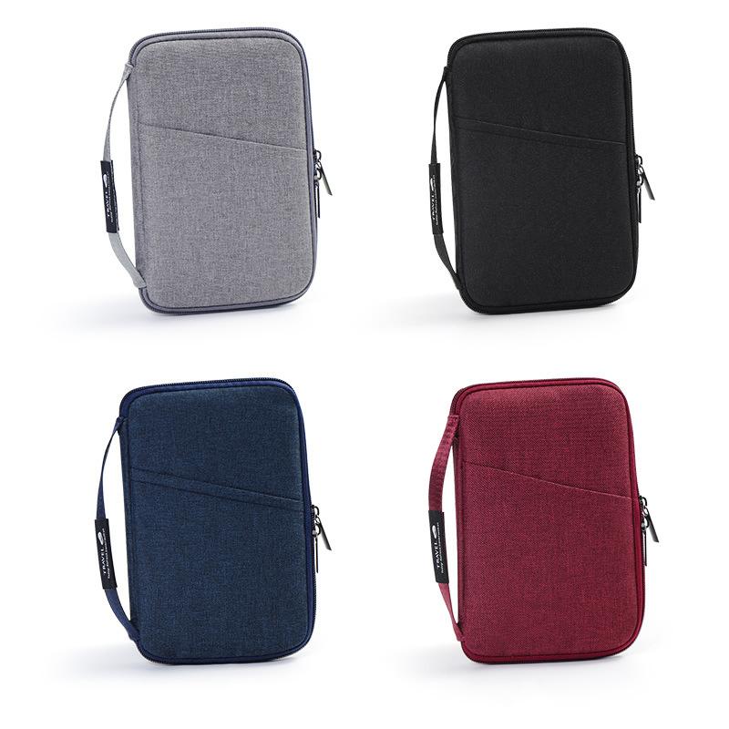Waterproof Passport Holder Cover Case Multi-Function Passport Protective Cover Zipper Document Case Travel Wallet Accessories