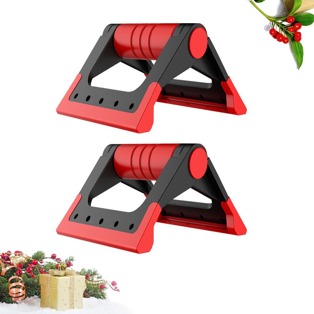 Foldable Push-up Bracket Home Use Fitness Push-Ups Stand Fitness Equipment Push Up Bar Red