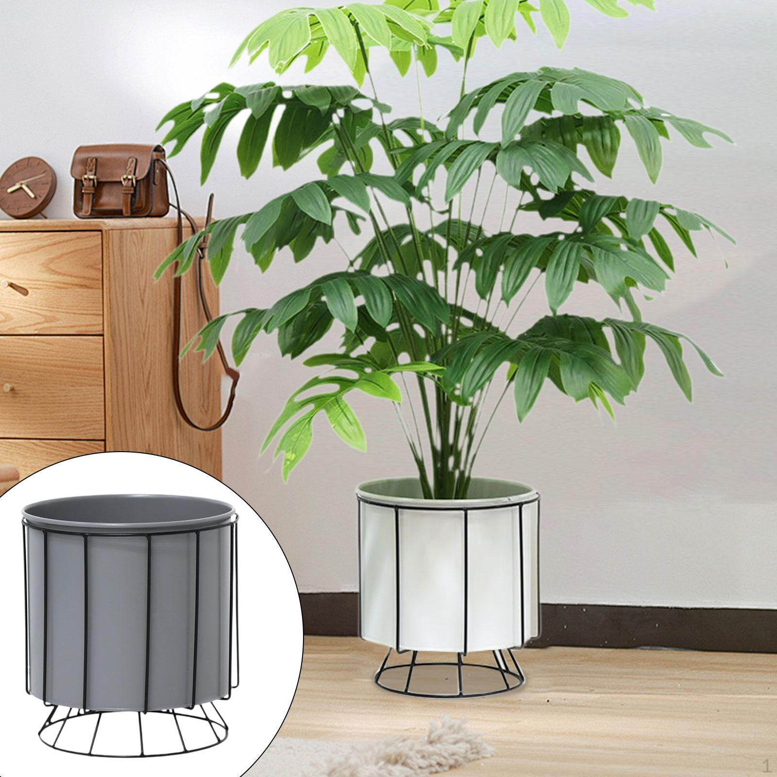 

Напольный цветочный горшок с подставкой, держатель для кашпо, цветочная стойка в горшке, геометрический узор gey