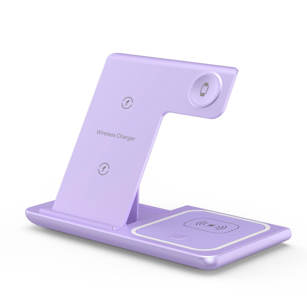 

Магнитная беспроводная зарядная подставка 3-в-1: Портативная и быстрая зарядка