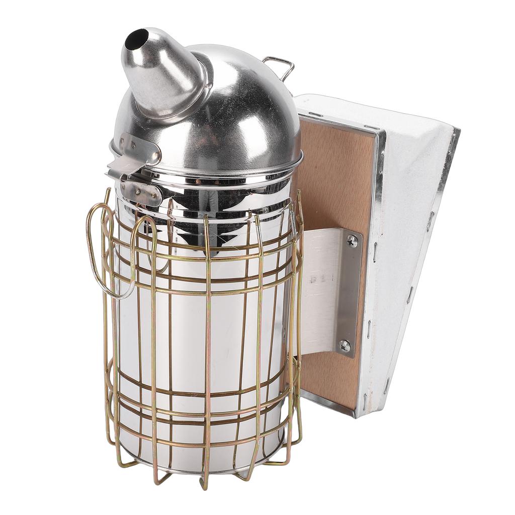 Bee Hive Smoker Stainless Steel Bee Smoker Beekeeping Equipment with Hanging Hook Prevent Burns Round Nozzle 800g A
