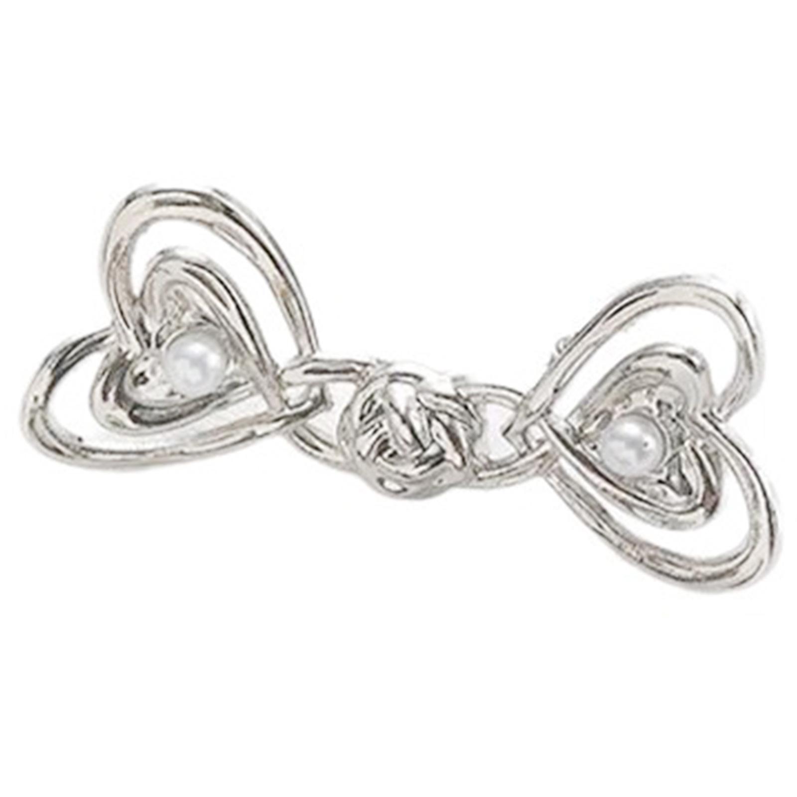 

Застежка в форме сердца для девочек, металлические кнопки, джинсы, затягивающие пряжку на талии, бесплатная разборка, пришивные кнопки для одежды серебряный