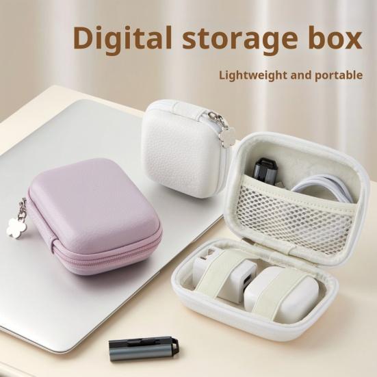 Torba do przechowywania słuchawek Zapinana na zamek Duża pojemność na etui na ładowarkę Kompaktowy rozmiar Przenośna Pluszowa