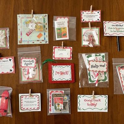 Elf Activities Elf Kit 24/30 Days of Christmas Elf Pranks Plastics Christmas Countdown Set Best Funny Elf Kit 24/30 Days Home