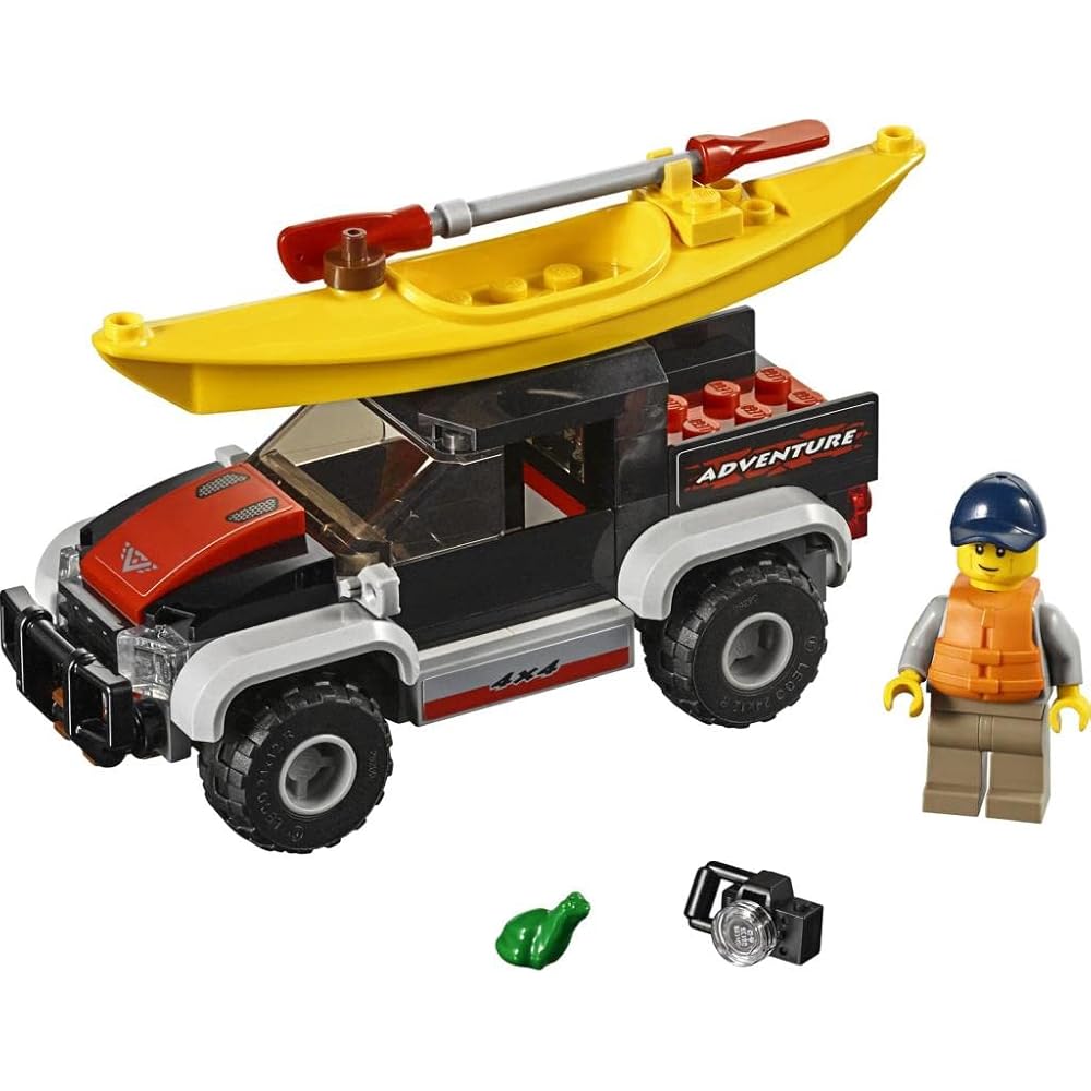 LEGO City Kayak and Off-Road Car 60240 Building Blocks Toy for Boys Vehicle