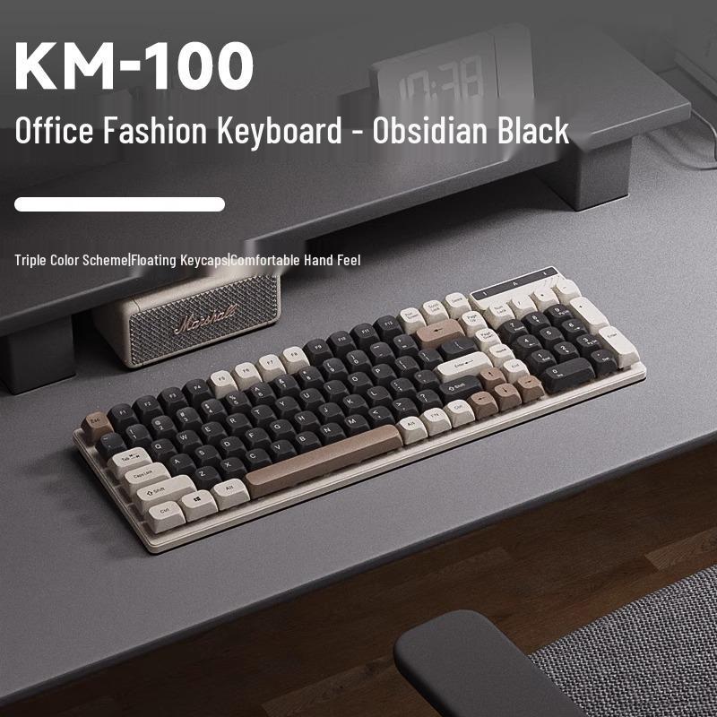 Mengzu Silent Wired Gaming Keyboard & Mouse Set - Mechanical Feel & Membrane for Office & E-sports