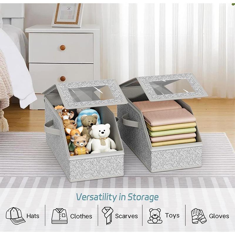 1 Piece Foldable Zipper Baseball Cap Storage Box Non-woven Dustproof Storage Box Hat Storage Box Wardrobe Storage Boxes Storage