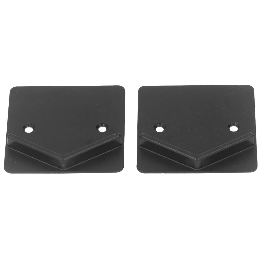 2Pcs Shower Curtain Rod Holder Square End Wall Mount Retainer Bathroom Accessories Black