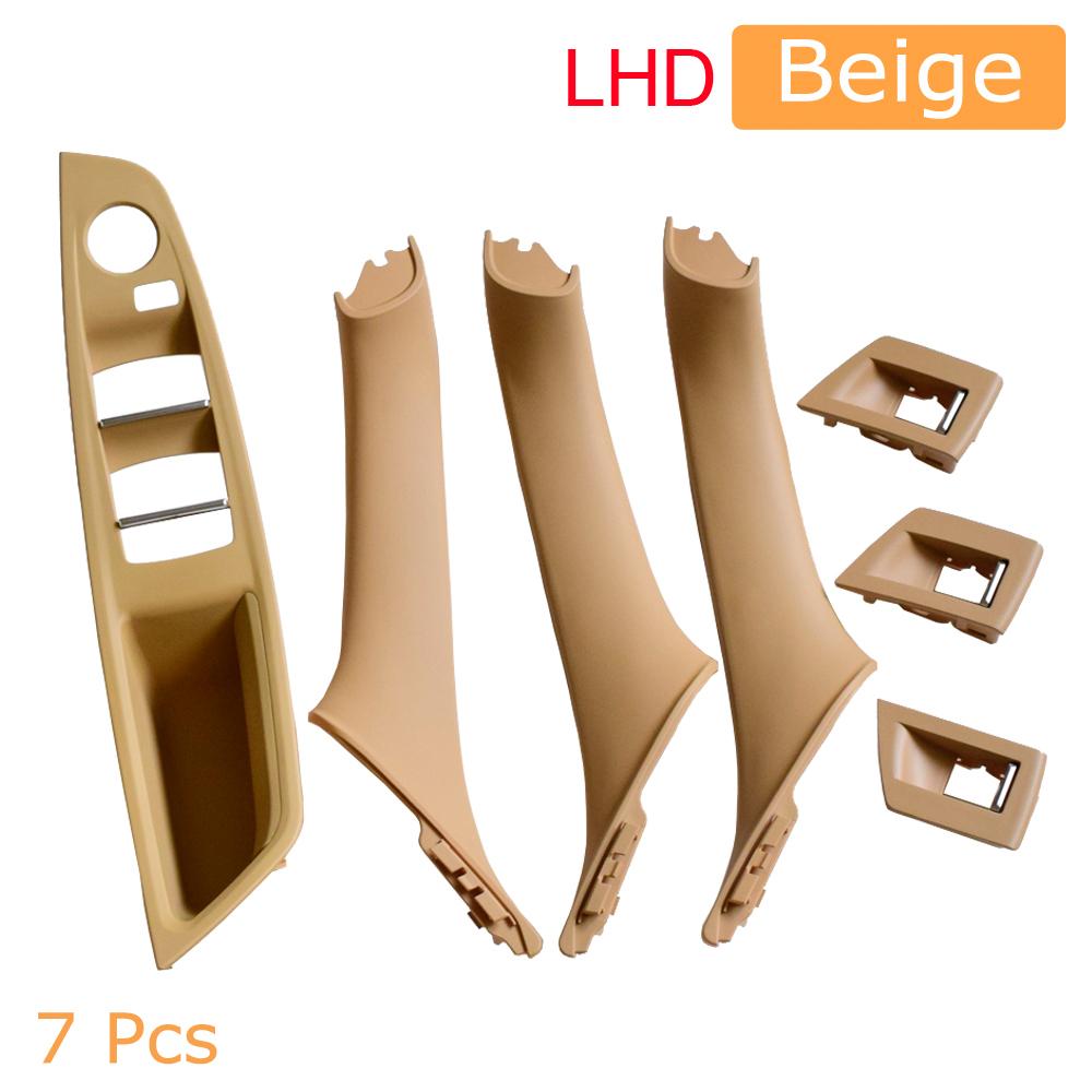 Auto-Linkslenker-LHD-Innenraum-Türgriff-Panel-Abdeckung, Beige, Schwarz, Rot-Braun, Beige, Weiß, für BMW 5er F10