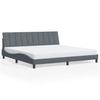 Bed Frame without Mattress  Hanko  Dark Grey 200x200 cm Velvet