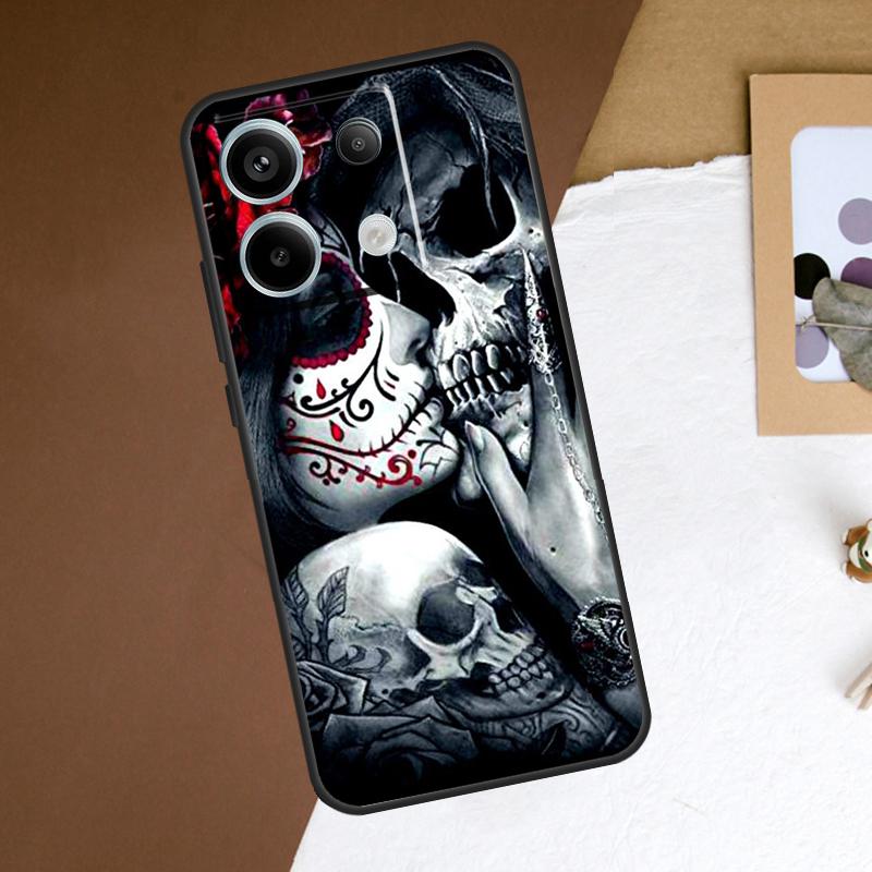 Catrina Beautiful Rose Girl Skull Case For Redmi Note 11 12 13 Pro Plus 9 10 10S 11S 12S Redmi 12 9C 10C 12C 13C Back Cover