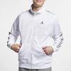 Jordan Jumpman Embossed Logo Stand Collar Knit Jacket Men Outerwear White AR4461-100