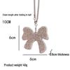 Rhinestone Bow Polymer Clay Car Rearview Mirror Hanging Ornament