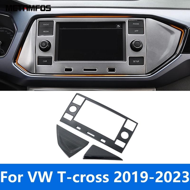 For Volkswagen VW T-cross Tcross - Center Console GPS Navigation Frame Cover Trim Interior Accessories Car Styling