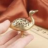 Brass Hongyan Furnace Desktop Ornament Shape Antique Style Craft Duck Incense Burner Old Copperware Wholesal