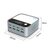 120W Desktop Charger USB Universal Multi-Port PD Fast Charger with Multi-Color Ambient Lighting Display for Mobile Phones Laptop