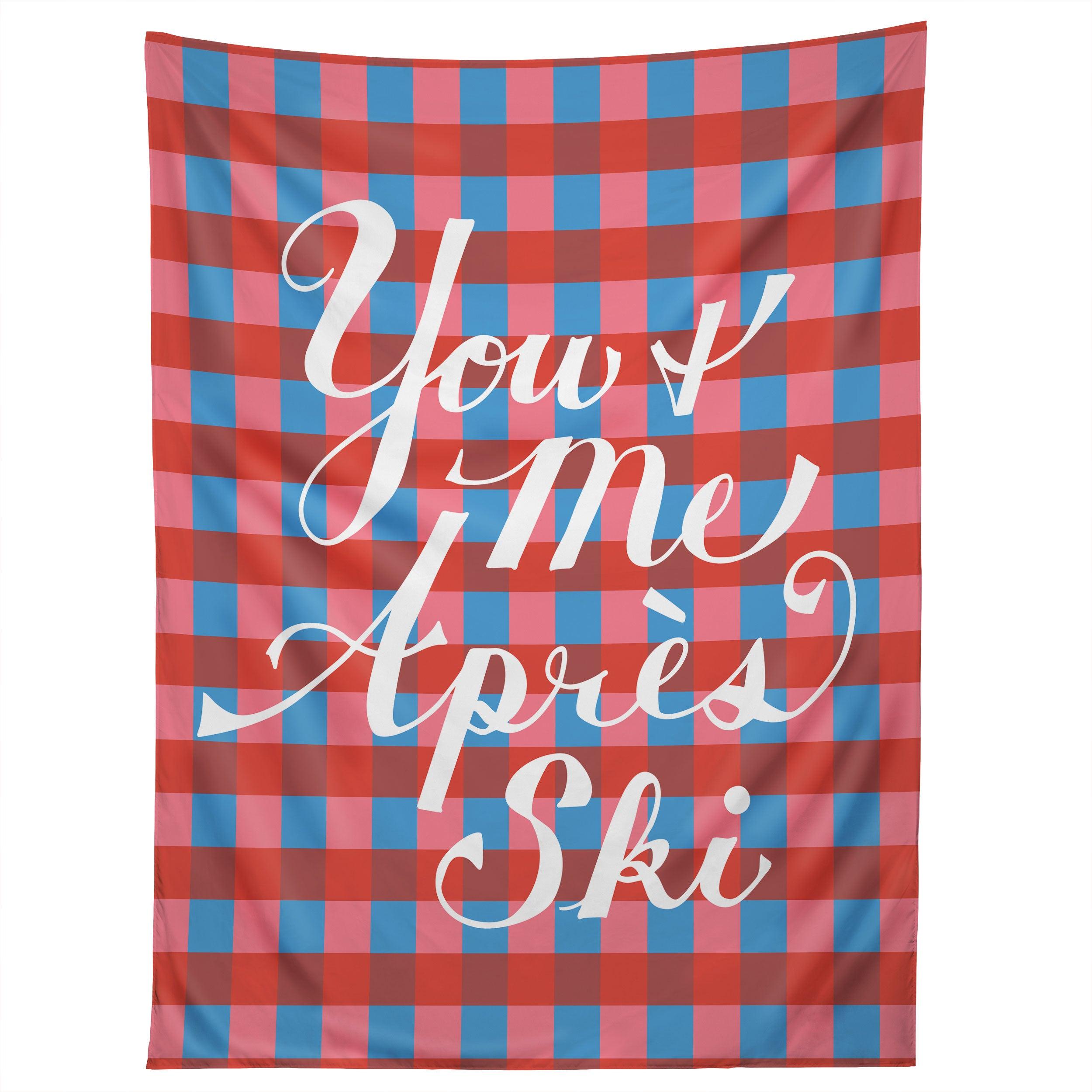 YOU AND ME APRES SKI IN PLAID tapestry 75x100