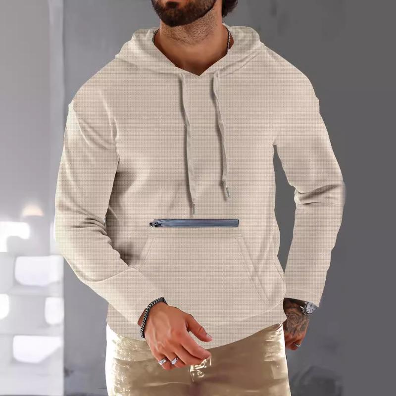 

Осенне-зимняя классическая вафельная спортивная одежда на молнии со шнурком для мужчин с капюшоном и толстовки мужские XXL хаки